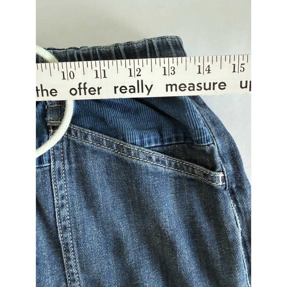 Anthropologie Pilcro The Izzie Relaxed Pull On Barrel Leg patchwork jeans XS - Picture 8 of 8